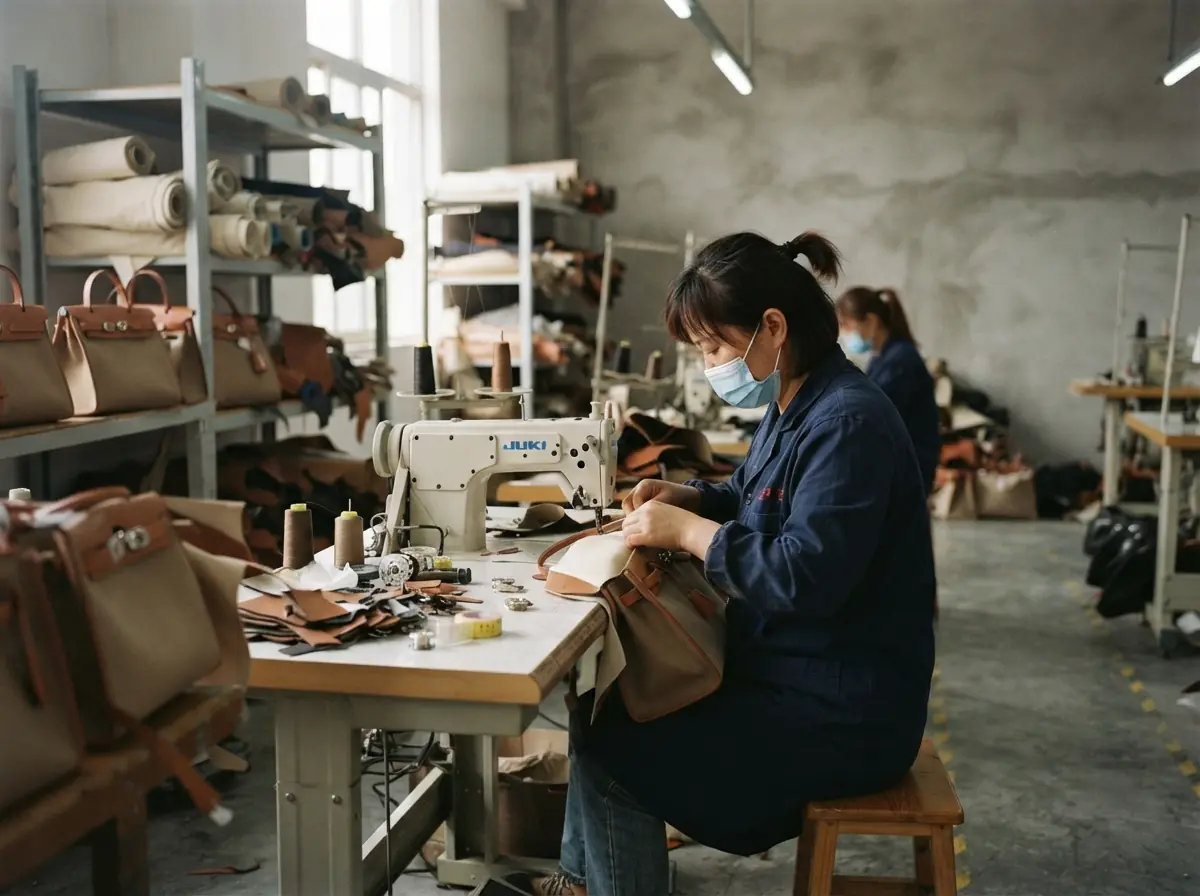 Sewing production floor with skilled operators